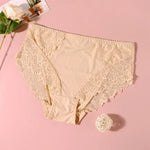 Beauwear Women Luxury Sexy Lace Panties Floral Transparent Nylon Breathable Briefs Underwear Female Bragas Pretty Lingerie