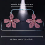 Exaggerated Crystal Flower Chest Chain Lingerie Women Accessories New in Summer Top Rhinestone Body Jewelry Bra Bikini Clothing