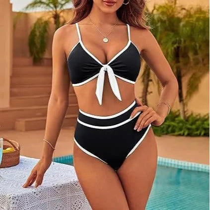 Irresistible Bikini High-Waist Ruched Sculpting Bikinis Tropical Floral Beach Swimsuit Lightweight Quick-Dry Women Swimwear