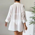 Cover Up Cardigan Women's Sun Protection Beach Cover Ups Lightweight Swimsuit Cover Ups For Vacation Casual Beach Swimwear