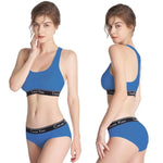Fashion Letter Print Top Sexy Beauty Back Tube Top Women's Underwear Set Breathable Seamless Female Lingerie Suit