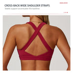 Hearuisavy Quick-Dry Backless Yoga Clothes Running Vest Women Workout Brassiere Fitness Gym Tank Top Women Push up Sports Bra