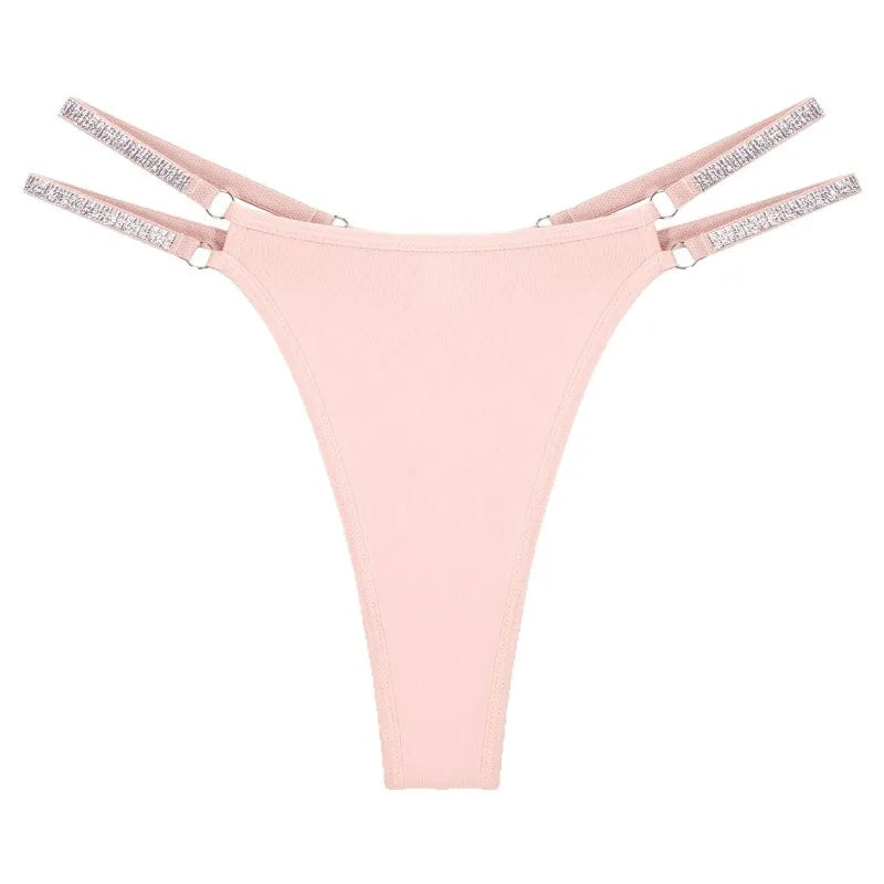 1pcs Green New Year Sexy Women g-string Underwear Breathable Elegant Female Lingerie Shiny Lady thongs Low Rise Fashion Panties