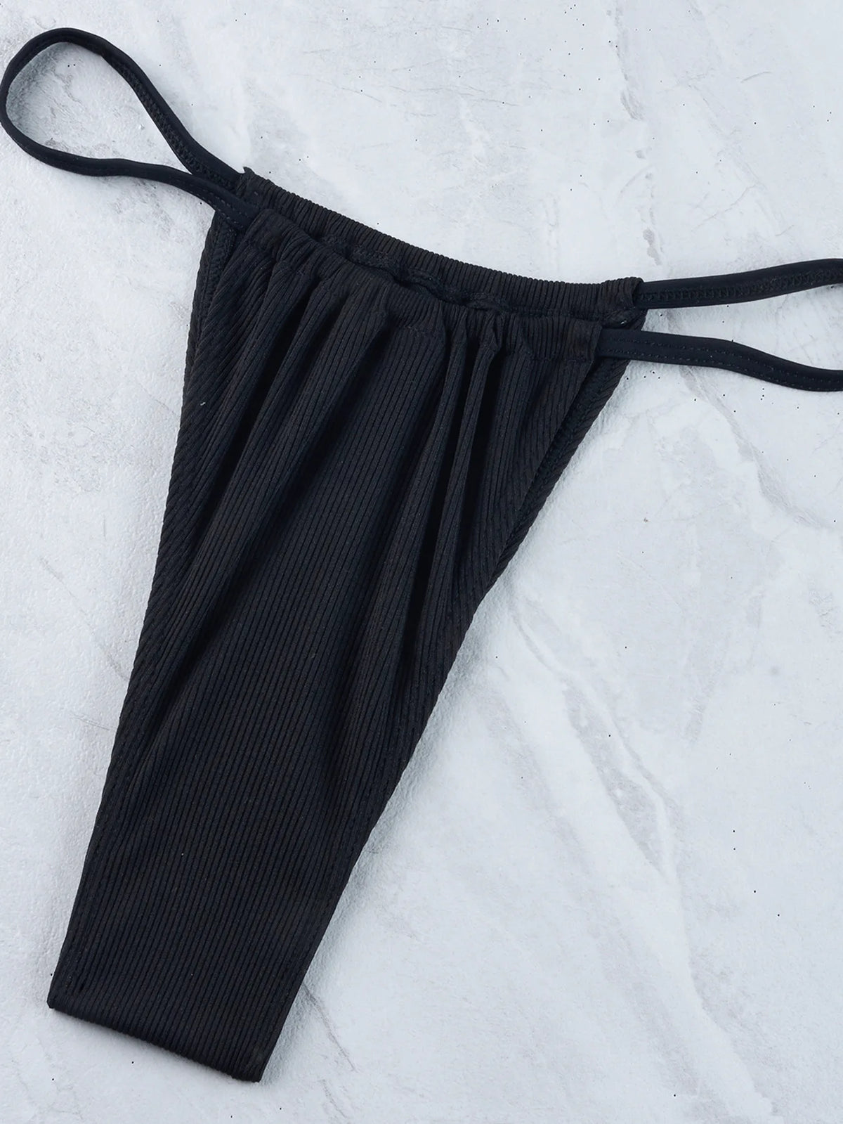 Sexy Micro Bikini 2024 Woman Swimsuit White Ribbed Swimwear Women String Thong Bikinis Set Female Bathing Suit Beachwear Biquini