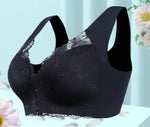 5 Pack Sexy Deep V Wireless Push-Up Lace Bras Front Closure Everyday Lingerie with Non-Removable Padding T-shirt Bras