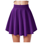 Women's High Waist A Line Skater Skirt Casual Solid Flared Mini Skirt Soft Stretch Summer Casual Sports Golf Tennis Short Skirts
