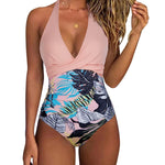 New Print One Piece Swimsuit Women Sexy Pleated Bathing Suit Leopard Printed Bodysuit Bikini Set Summer Fashion New Beachwear