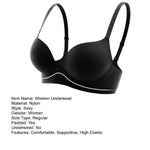 No Underwire Bra Women Push-Up Bra Sexy Supportive Wireless Bra Seamless Bralette for Everyday Full Coverage Comfort