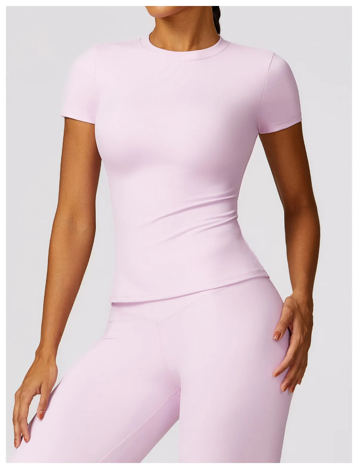 Yoga Shirts Women Summer Short Sleeve O Neck Sports Top Running Tee Quick Dry Pink Black Gym Fitness Workout T-Shirts Sportswear
