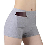 Women Safety Pants High Elasticity with Anti-theft Zippered Pocket Seamless Anti-exposure Mini Skirt Inner Shorts Underpants