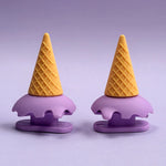 1Pair DIY Shark Slippers Charms Night Glowing Lantern Unicorn Cute Strawberry Panda Ice Cream Fins Shoes Accessories