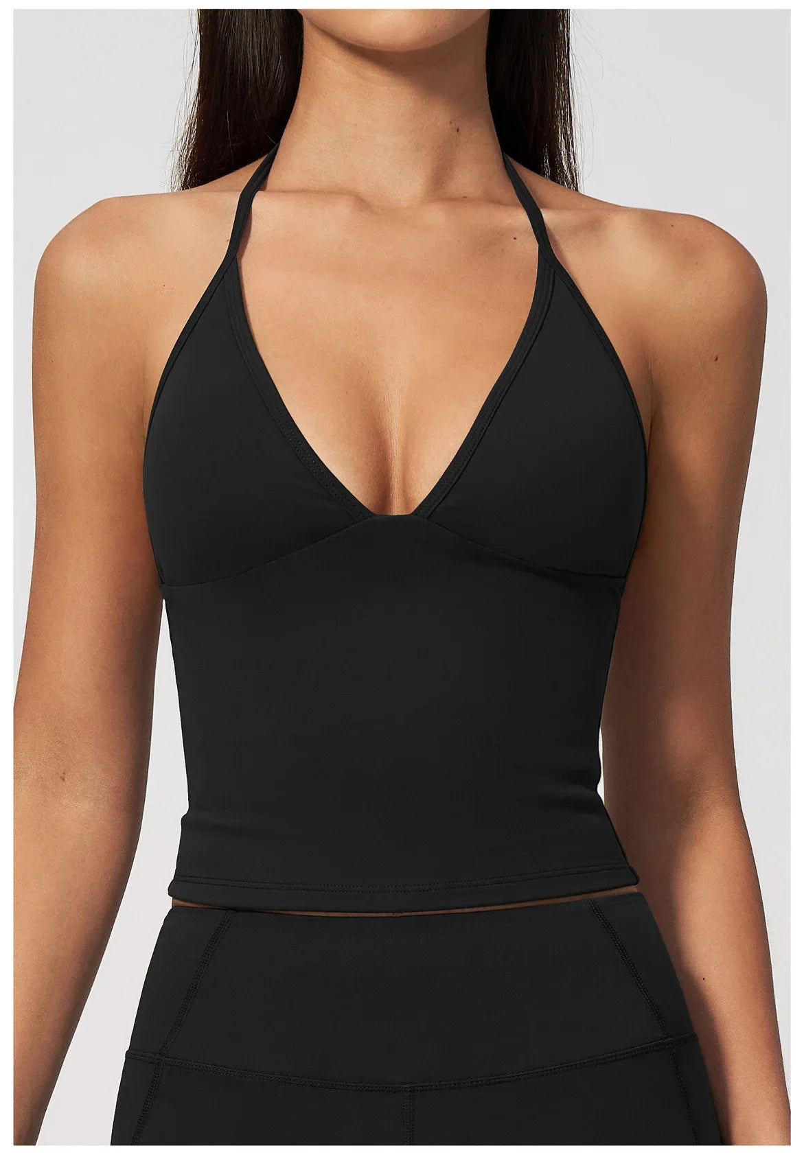 Sexy V Neck Yoga Vest Women Quick Dry Shockproof Slimming Sports Tank Top Cloud Feeling Sanded Workout Fitness Running Vest