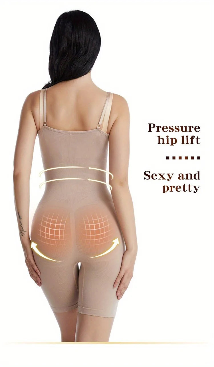 Women's Ultra-Soft Compression Bodysuit - Tummy Control Shaping Garment with Chest Uplift, Butt Lifter & Waist Slimmer