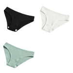 3Pcs/Set Cotton Panties Women Low Waist Underwear Seamless Briefs Solid Color Sports Breathable Underpants Female Lingerie