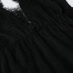Sexy Deep V-neck Sleeveless Lace Dress Streetwear Women 2026 Backless Tunics A-line Party Dresses Long Maxi Robe Black White