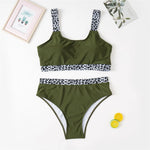 0XL - 4XL Splicing Bikini Large Size Swimwear Plus Size Women Swimsuit Female Two-pieces Bikini set Bather Bathing Suit K3785