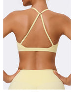 Hearuisavy Summer Scrunch Sports Bra Gym Top Women Running Back Cross Top Sportswear Yoga Underwear Fitness Workout Yoga Clothes