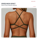 Hearuisavy Breathable Sports Bra Women Quick Drying ShockProof Gym Workout Top Casual Yoga Clothing Push Up Running Fitness Bras