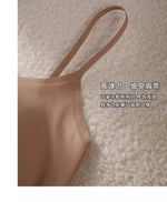 Women's Seamless Bras Top - MOYISU Invisible Chest Pad Camisole Anti-Peep Undershirt with Versatile Strap & Flattering Back Cut