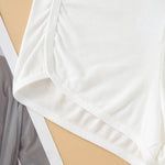 Fashion Letter Waistband Seamless Casual Short Panties Comfort Ribbed Ladies Boyshort Summer Daily Basic Stretch Underwear