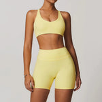 Yoga Set 2PCS Women Tracksuit Nude Feeling Workout Sets Gym Clothes Push Up Fitness Running Sportwear Sport Bra Leggings Suit