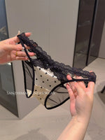 Women's panties sexy leopard print lace satin panties pure lust briefs