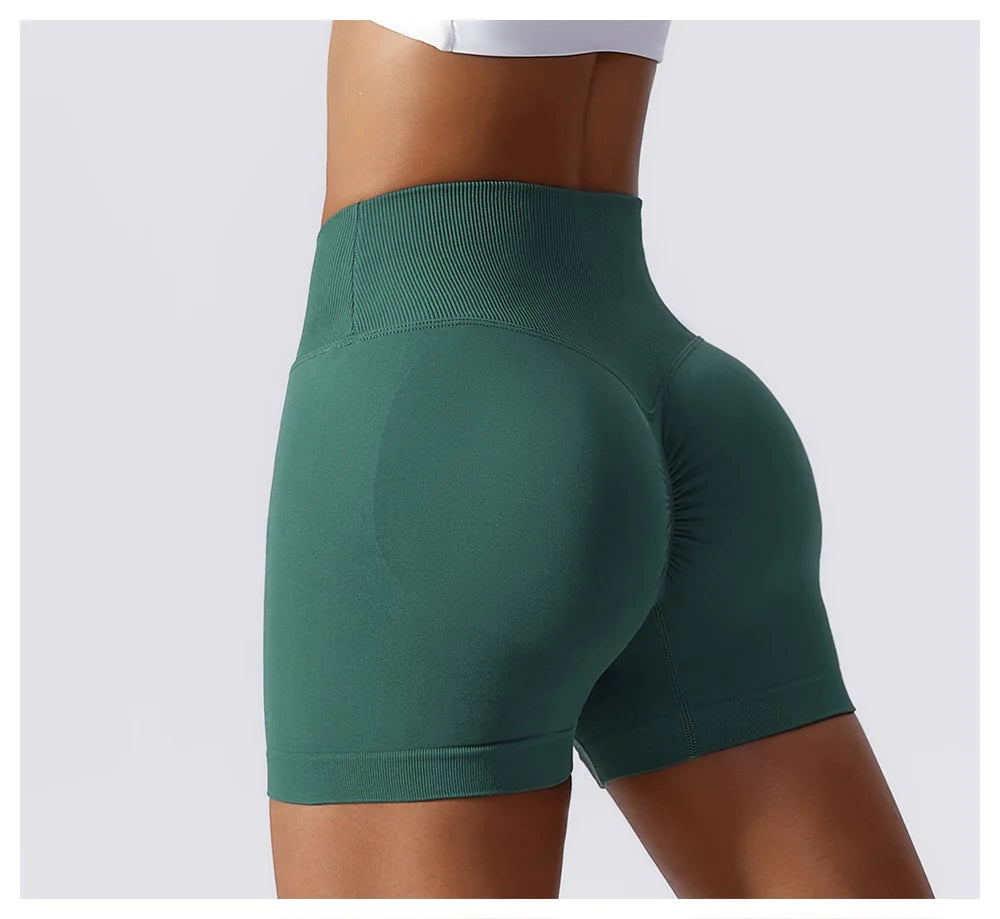 Summer Seamless High Waist Yoga Shorts Elasticity Sports Leggings Women Breathable Cycling Shorts Buttock Lift Gym Shorts Women