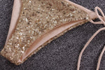 Shiny Sequins Jewelled Diamond Bikini Women Micro Bikini Swimwear Female Swimsuit Two Pieces Bikini Set Halter Bathing Suit Swim