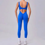 Seamless Yoga Jumpsuits Sports Fitness Hip-lifting Hollow Beauty Back One-piece Workout Running Gym Leggings Bodysuits for Women