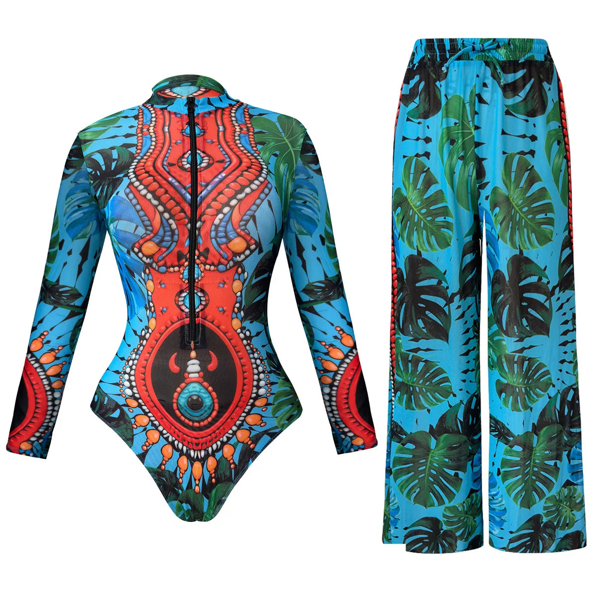 One Piece Sun Protection Swimwear 2026 Women Long Sleeved Print Swimsuit Female Sports Bathers Swimming Bodysuit Beach купальни