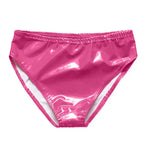 Women Panties Glossy Surface Triangle Shape Elastic Waist Honeymoon Underwear High Waist Bright Mirror Paint Women Underpants