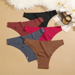3PCS Seamless Brazilian Panties Ultra-thin Maillard panties Women Ice Silk Underwear Sexy Panty Low Waist G-string Female Solid