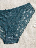 6-Piece Set Women's Bra and Panties Set Sexy Patterned Lace Patchwork No Lining Comfortable Fitting Women's Push-Up Bra Women's Underwear Set