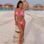 DEKA Women Brazilian Diamond Bikini Set Triangle Swimwear Female Halter Swimsuit Two-pieces added Bather Bathing Suit Swim Lady