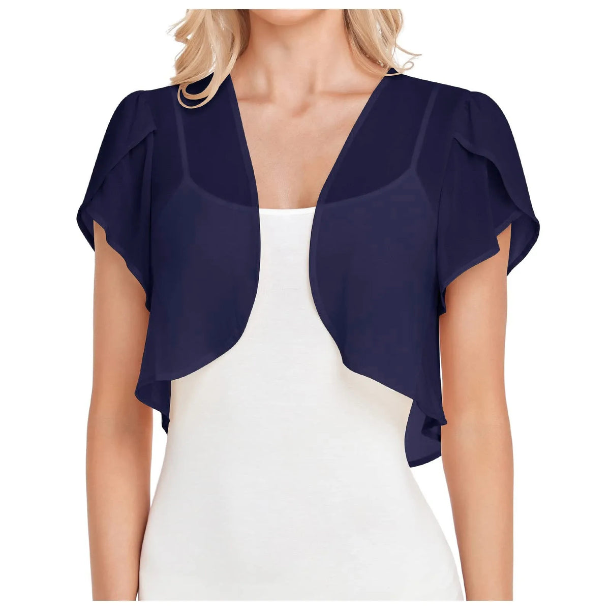Women’S Short Sleeve Cardigan Chiffon Tops Ladies Open Front Bolero Shrug Crop Top Clothing For Female Plus Size Oversized 2025