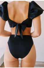 Women Sexy White Bikini Set Bathing Suits Swimwear High Waist Swimsuit Two Pieces Swimming Suit Beachwear Brazilian Biquini