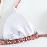 Sexy Red Shiny Triangle Micro Thong Bikinis Sets for Women Mini Swimwear Bathing Suits String Halter Bikini Mujer Swimsuit 2026