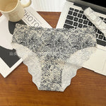 1pcs Seamless Panties Ladies Leopard Print Sexy Underwear Zebra Stripe Briefs Ice Silk Panty Invisible No Trace Solid Underpants