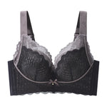 Thin WireFree Underwear Women Thin Style Large Chest Show Small Bra Gathered Adjusted Breast Closure No Steel Ring Bra 80-120CDE