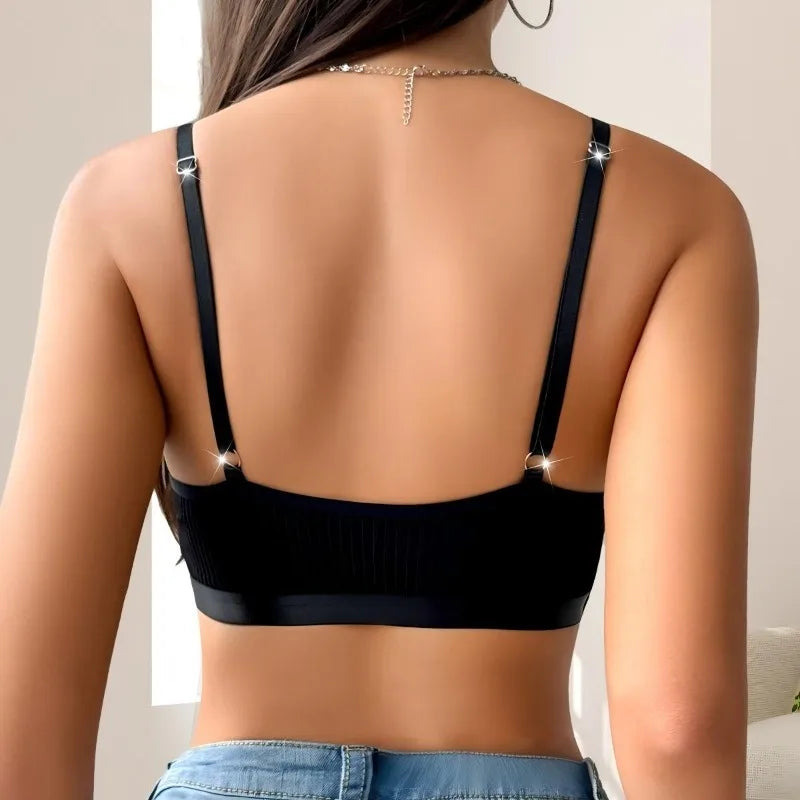 New French Style Women Minimizer Bras Ultra Thin Sheer Sexy Lace Bra Comfortable Breathable Lingerie Adjustable Strap Brassiere