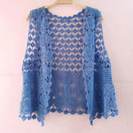 Women Summer Vest Hollow Out Retro Knitted Crochet Sleeveless Loose Open Stitch Thin Cardigan Daily Outwear Coat Top