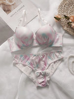 Hot Selling New Sweet Pink Camouflage Design With Steel Ring Gathering Pull And Anti Sagging Bra A2139