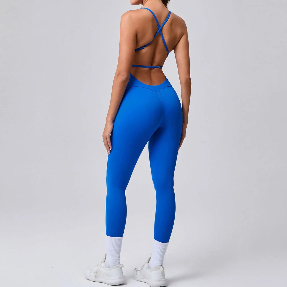 Women's Yoga Jumpsuits Sports Fitness Hip-lifting Cross Beauty Back Adjustable Straps One-piece Training Workout Gym Bodysuits