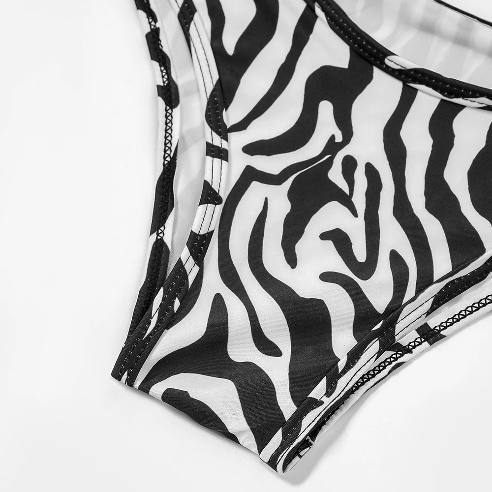 ZTVitality Print Zebra Bikini Set 2022 New Arrival Biquini Padded Push Up Bandage Swimsuit Women Summer Beachwear Sexy Swimwear