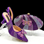 DoershowAfrican fashion Italian Shoes And Bag Sets For Evening Party With Stones coffee Italian Handbags Match Bags! Ho1-1
