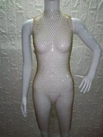 12 Colors New Sexy Mesh Diamond Crystal Turtleneck Dress Swimsuit Bikini Cover Up Nightclub Beach Cover Ups for Swimwear Women
