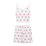 Women Pajamas Set 2 Pieces Loungewear Suits Floral Print Lace Trim Camisoles Tank Tops and Shorts Outfits Summer Sleepwear