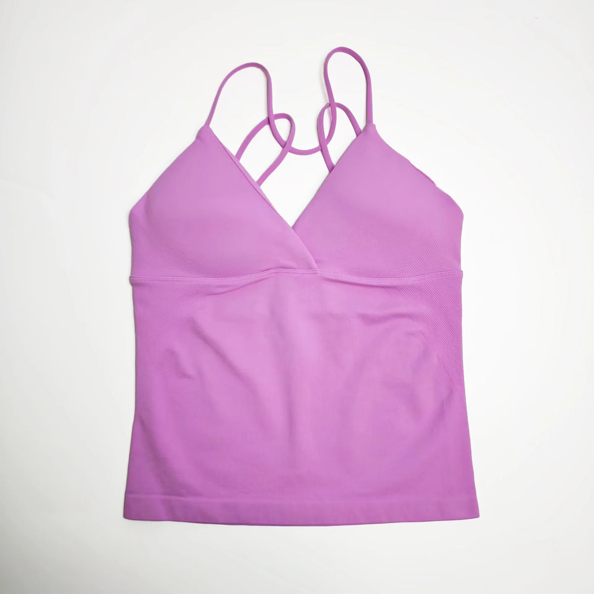 NCLAGEN Vision Twist Front Longline Top Gym Yoga Tops Women Quick Dry Thin Strap High Elastic Workout Vest Push-up Fitness Tank