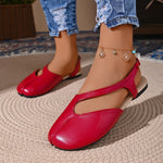 Women Tabi Split Toe Slingback Sandals Soft Leather Closed Toe Back Strap Flat Hollow Casual Summer Beach Shoes