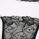 European and American men's sexy lace bra and panties temptation suit transvestite suit